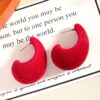 oly-97c37481cdaa055e9c2cc1338ede70e7 WholesaleRed Flocking Love Drop Earrings Simple Design Valentine's Day Gift Earrings for Women
