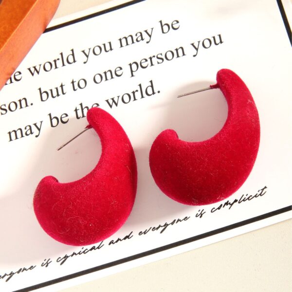 oly-97c37481cdaa055e9c2cc1338ede70e7 WholesaleRed Flocking Love Drop Earrings Simple Design Valentine's Day Gift Earrings for Women