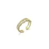 Wholesale Women's Ring New Style Living Mouth Zircon Heart Ring Versatile 304 Stainless Steel Geometric Pattern Luxury Style