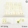 Wholesale Vacuum Plating 18K Gold Plated Square 304 Stainless Steel Elegant Cute Shiny Ear Studs