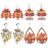 Wholesale Cartoon Wooden Vintage Ear Cuffs For Children Thanksgiving Series Flower Ghost Design No Piercing Required Animal Zodiac Theme