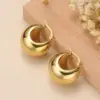 Wholesale PVD Coated 18K Gold Plated Solid Color 304 Stainless Steel Retro Simple Style Classic Style Waterproof Non Tarnish Earrings