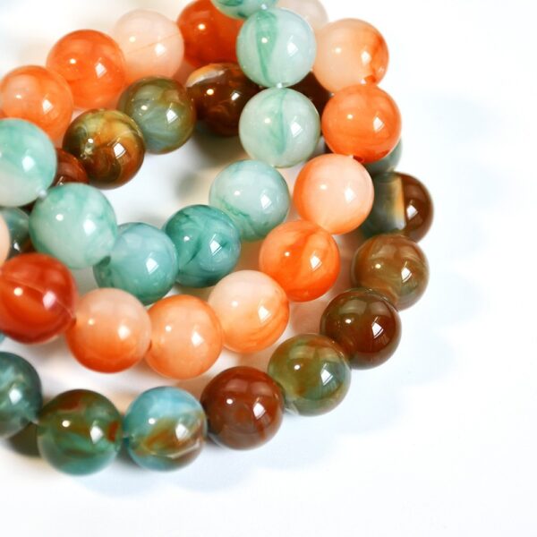 Wholesale Style Color Imitation Jade Beaded Bracelet for Women, Versatile Niche Hand Jewelry Wholesale Non-Fading Cultural Toy Bracelet