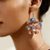 Wholesale Retro Multicolor Cartoon Character Drop Earrings For Women With 304 Stainless Steel Posts, Acrylic Print Design