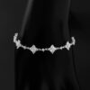 Wholesale Electroplated alloy four-leaf clover bracelet, full diamond shooting star bracelet, adjustable star jewelry