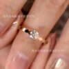 Wholesale Shangmei 18K Rose Gold Plated Cnc Shangmei Honeycomb Ring Set with Diamonds Couple Rings Ring Valentine's Day Gift Free Shipping
