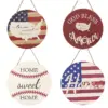 Wholesale Halloween Wooden Plaque Welcome Decoration Flag Door Hanging Ornament Veterans Day Party Decoration