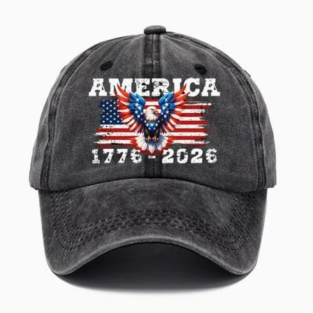 Wholesale Vintage Style American Flag Baseball Cap With Curved Brim, Cotton Material And Embroidery, Perfect For Independence Day