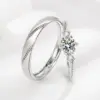 oly-982df8805da4f16b5110ce6b3e8de4a5 Wholesale Elegant And Cute Love At First Sight Fashion Couple Ring Men's And Women's Simple Personality Open Ring Adjustable Ring Ring