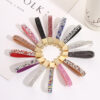 Wholesale Diamond-encrusted Keychain Accessories Diamond-encrusted Leather Rope Buckle Bag Accessories Fashion Exquisite Car Key Pendant