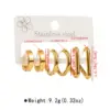 Wholesale 304 Stainless Steel Solid Color PVD Coated Golden Plated Casual Elegant Earrings
