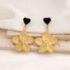 Wholesale Heart Shape Earrings For Women In 316 Stainless Steel With Waterproof Non Tarnish 18K Real Gold Plated PVD Coated 0.03µm Thickness
