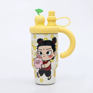 Double drink nezha cup 316-cheese yellow 800ml / Single cup with pattern