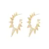 Wholesale Rhombus Copper Earrings With Rhinestones, Featuring 925 Sterling Silver Posts, Unisex Stud Earrings In Exaggerated Style