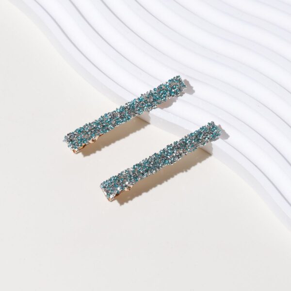 Wholesale Simple and Fashionable One-word Duckbill Clip Internet Popular Full Diamond Super Flash Bangs Side Clip Hair Accessories Hair Clip