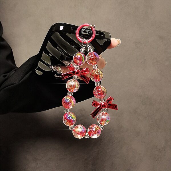 oly-988f807793b18f80bfa425b6ec1752d8 Wholesale Personalized Fashion Bow Mobile Phone Chain Short Wrist Handmade Beaded Mobile Phone Lanyard Mobile Phone Case Pendant