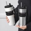 oly-98953e359eb3c279007214667420e911 Wholesale 316 Straw Thermos Cup Large Capacity Water Cup Girls Ice Cup Creative Accompanying Ceramic Coffee Cup Scandinavian Style