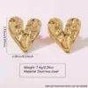 oly-98a349e557d1c6da016f1d674d2b6659 Wholesale 201 Stainless Steel 304 Stainless Steel Heart Shape Flower Electroplating Stone-Free Imitation Gold Vintage Style Classic Style Heart Flowers Drop Earrings Ear Studs