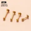 Wholesale 1 Piece Eyebrow Studs Simple Style Geometric Solid Color Pure Titanium Plating