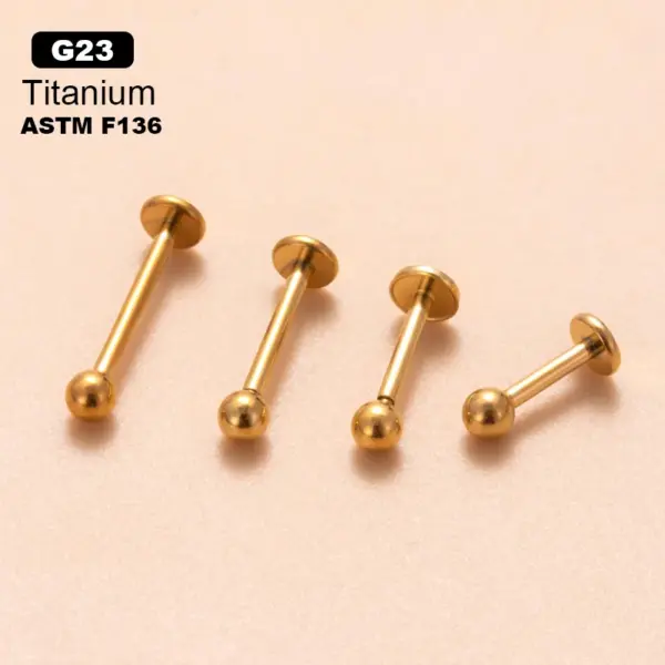 Wholesale 1 Piece Eyebrow Studs Simple Style Geometric Solid Color Pure Titanium Plating