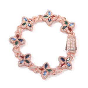 Rose gold color zirconium / 22inch necklace