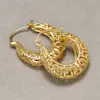 Wholesale Three-dimensional Geometric Earrings For Women In Copper With KC Golden Water Plating And 0.03µm Thickness