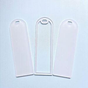 Transparent bookmark 12cm - homemade shaker (1 set is 3 pieces without glue)