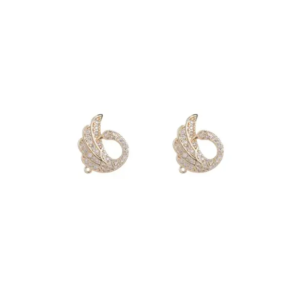 Wholesale Swan Stud Earrings For Women Featuring 925 Sterling Silver Posts With Electroplated Copper And Zircon Inlay