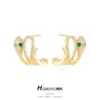 Wholesale Snake Stud Earrings For Women With 925 Sterling Silver Posts, Copper Base, And 14K Real Gold Plated Rhinestones