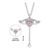 oly-98ce07646bde19f95f2368df9d362a28 Wholesale Cupid heart necklace female love Angel wings tassel romantic clavicle chain Qixi gift for girlfriend