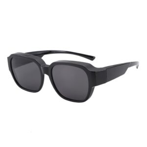 Bright black frame gray film
