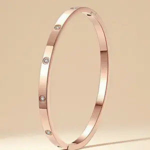 Rose Gold 4mm Ten Diamond Bracelet