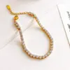 Wholesale PVD Coated 18K Gold Real Gold Plated Geometric 304 Stainless Steel Fashion Waterproof Non Tarnish 304 Stainless Steel Bracelets