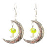 Wholesale Source Retro Bohemian Three-dimensional Glazed Mushroom Moon Mysterious Earrings Ethnic Style Pine Stone Earrings