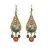 oly-990c67b0b36c3c0d8d1ac31fb4b68feb Wholesale jewelry retro Bohemian earrings women's colorful water drop tassel earrings long court style niche