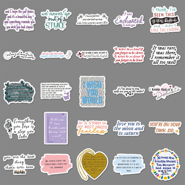oly-990c801b4a77bddb5ee8e79b920cea88 Wholesale 50 album graffiti stickers personalized lyrics peripheral decoration mobile phone shell computer tablet stickers