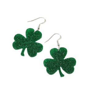 oly-990ef9974dd676cc7dabdb1fa0a50089 Wholesale St park Irish Festival lucky grass acrylic Carnival holiday earrings for women