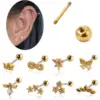 Wholesale 1 Piece Ear Cartilage Rings & Studs Vintage Style French Style Simple Style Crown Flower Butterfly 316L Stainless Steel Copper Waterproof Non Tarnish Surgical Steel Zircon
