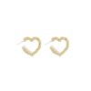Wholesale 925 Spring and Summer Design Sense Simple Fashion Texture Metal Peach Heart Love Pearl Earrings