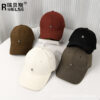 oly-9949ce28954fba41342e7838190e9d48 Wholesale Spring and summer baseball cap men's and women's solid color metal letter B baseball cap face small wide brim cap women