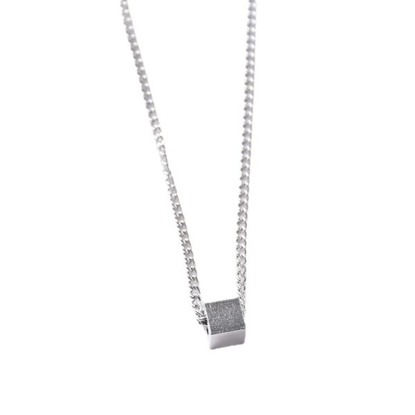 Wholesale Geometric Square Necklace Mens Trendy Hip-hop Style Simple All-match Sweatshirt Collarbone Chain Niche Design Sense Men