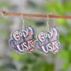 Wholesale Retro White Heart Shape Drop Earrings For Women Featuring Wood Material With Print Design