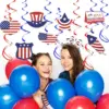 Wholesale Spiral Decorative PVC Pendant American National Day Party Decorations Festival Paper Hanging Ornaments