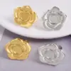 Wholesale Adjustable Open Stainless Steel Rose Flower Ring Gold Adjustable Base Ring Multifunctional Accessory Jewelry Suitable For Casual Occasions