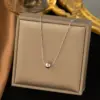 Wholesale PVD Coated Real Gold Plated 18K Gold Solid Color 304 Stainless Steel Simple Style Waterproof Non Tarnish 304 Stainless Steel Necklace