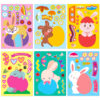 oly-99b021a1e49b87ddb4dfcd57f2938356 Wholesale 6 sheets/pack Easter rabbit puzzle stickers shrimp skin children's educational puzzle colorful egg face changing stickers