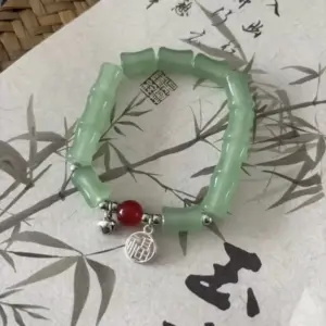 Green Bamboo Festival Lucky Charm Bracelet
