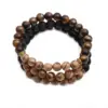 Wholesale Vacation Simple Style Geometric Tiger Eye Beaded Bracelets In Bulk