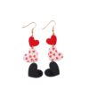 Wholesale Valentine's Day love acrylic sequin earrings peach heart sweet personality high sense earrings women