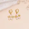 Wholesale Flowers Plasma Earrings For Women In 304 Stainless Steel With 18K Real Gold PVD Coated Plating And 0.03µm Thickness